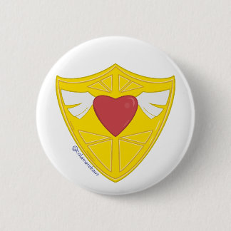 Badge Rond 5 Cm Le bouclier du cœur