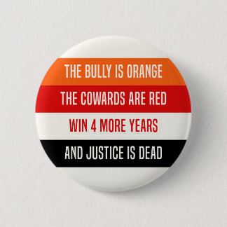 Badge Rond 5 Cm Le bouton Bully est Orange