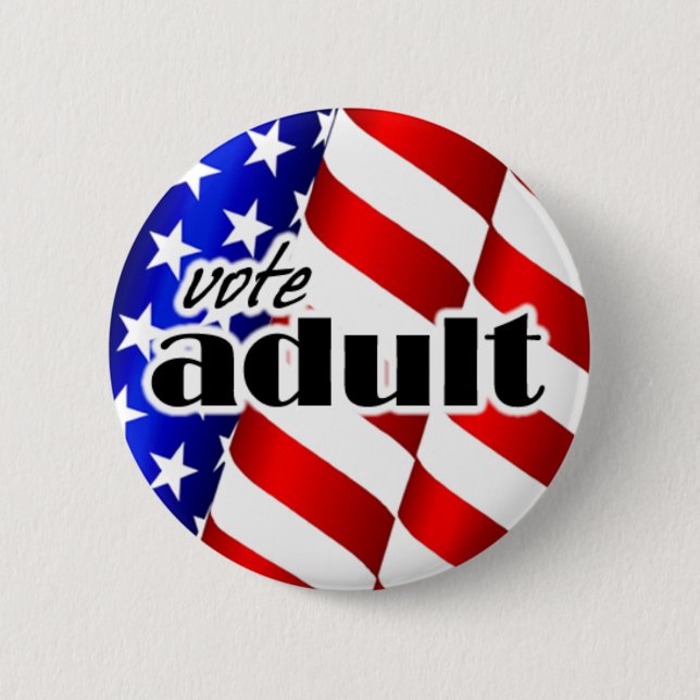 Badge Rond 5 Cm Le bouton conscient d'électeur (Devant)