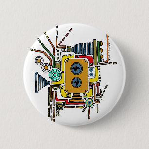 Badge Rond 5 Cm le bouton de diffusion