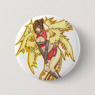 Badge Rond 5 Cm Le bouton de la harpie