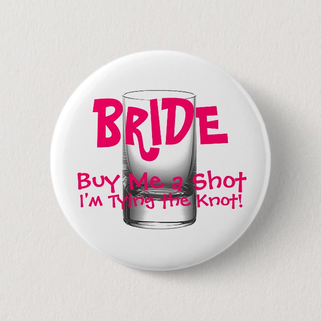 Badge Rond 5 Cm Le bouton de la jeune mariée (Devant)