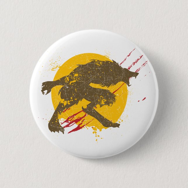 Badge Rond 5 Cm Le bouton de loup-garou (Devant)