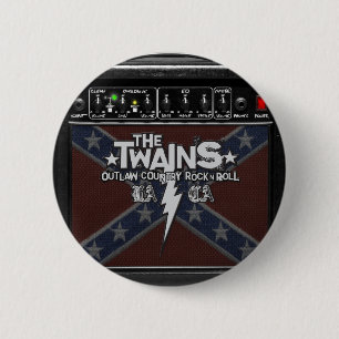 Badge Rond 5 Cm Le bouton de TWAINS Dixie ampère !