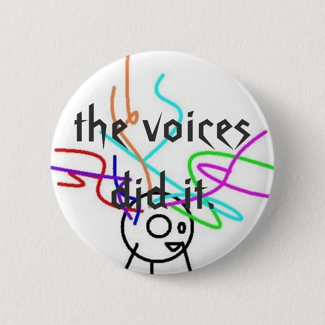 Badge Rond 5 Cm Le bouton de voix (Devant)