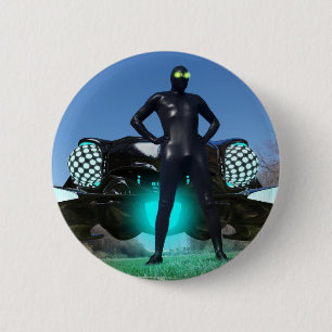 Badge Rond 5 Cm Le bouton du visiteur 2