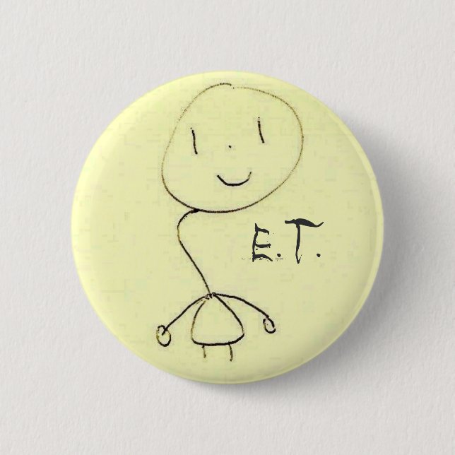 Badge Rond 5 Cm Le bouton extraterrestre ! (Devant)