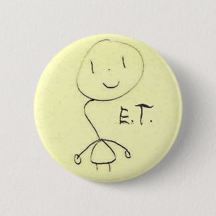 Badge Rond 5 Cm Le bouton extraterrestre !