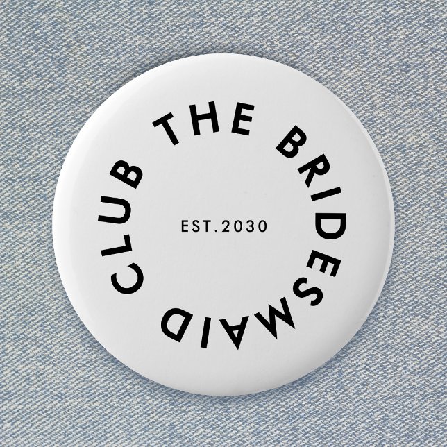 Badge Rond 5 Cm Le Bridesmaid Club Bachelorette (Créateur téléchargé)