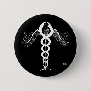 Badge Rond 5 Cm Le Caduceus