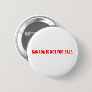Badge Rond 5 Cm Le Canada n'est pas à vendre texte rouge blanc min