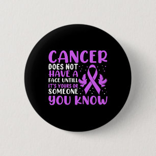 Badge Rond 5 Cm Le cancer n'a pas de visage jusqu'à... - Journée m