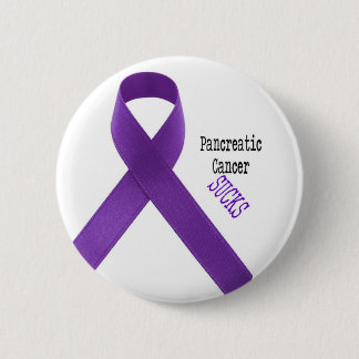 Badge Rond 5 Cm Le Cancer pancréatique suce le bouton