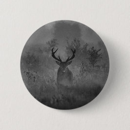 Badge Rond 5 Cm Le Cerf Dans La Mist