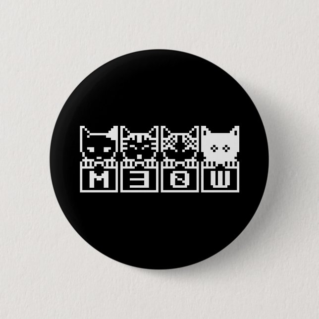 BADGE ROND 5 CM LE CHATS M30W 8 BITS (Devant)