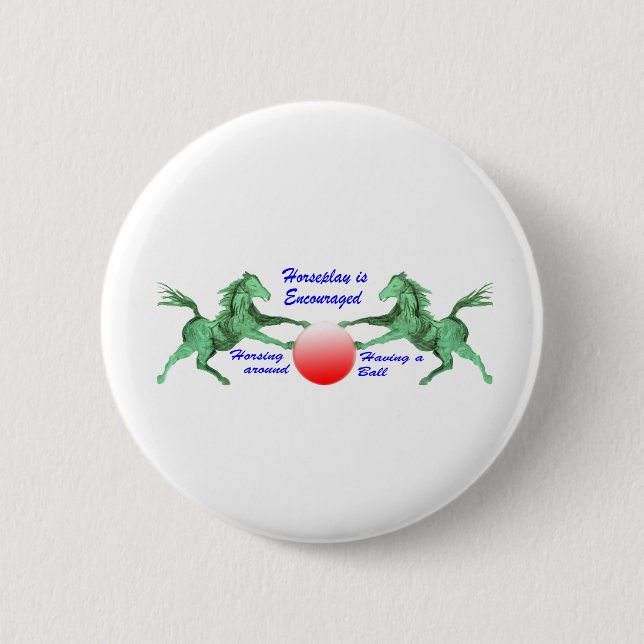 Badge Rond 5 Cm Le cheval est encouragé (Devant)