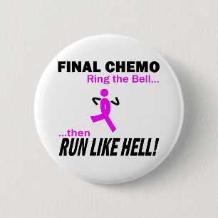 Badge Rond 5 Cm Le chimio final courent beaucoup - cancer du sein