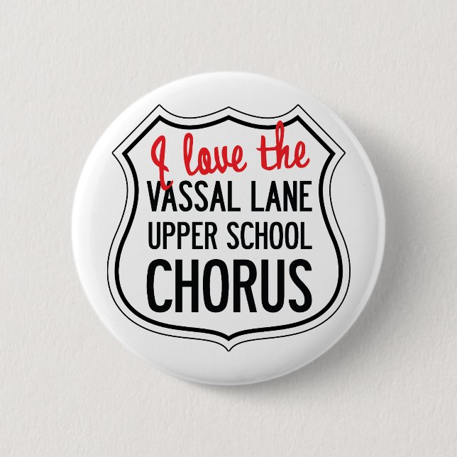 Badge Rond 5 Cm Le choeur de VLUS se boutonnent (Devant)