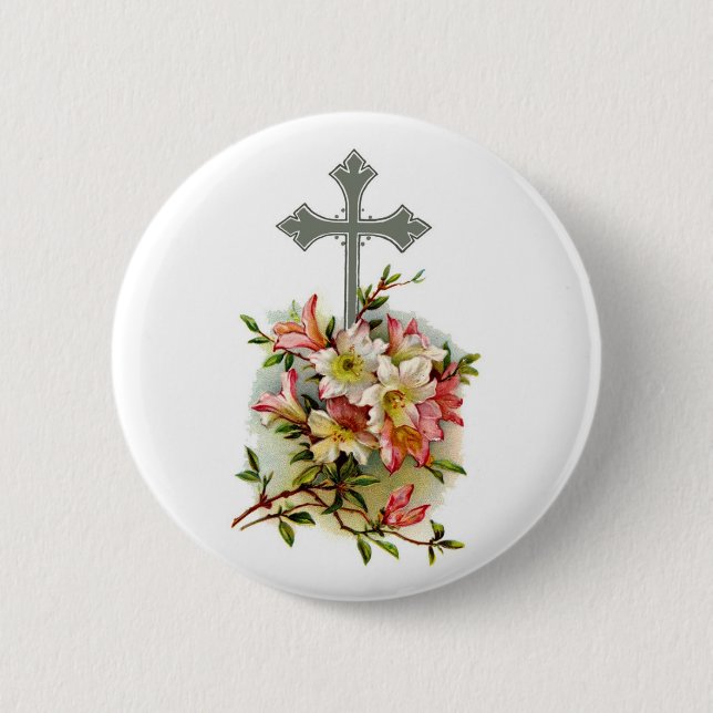 Badge Rond 5 Cm Le chrétien croise 1 borne (Devant)