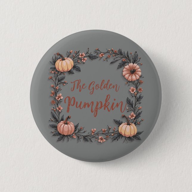 Badge Rond 5 Cm Le Citrouille d'or (Devant)