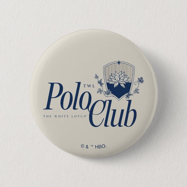 Badge Rond 5 Cm Le Club White Lotus Polo (Devant)