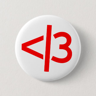 Badge Rond 5 Cm le coeur brisé/bouton valide de coeur