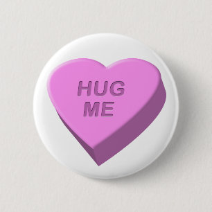 Badge Rond 5 Cm Le coeur de sucrerie de Saint-Valentin