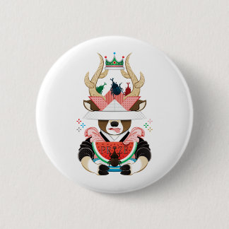 Badge Rond 5 Cm Le coléoptère et la pastèque (refaire)