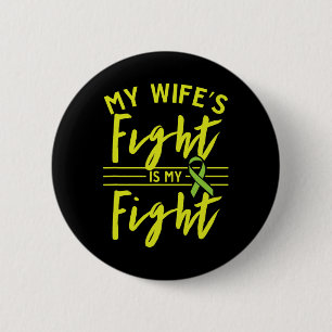 Badge Rond 5 Cm Le combat de la femme est ma lutte contre la malad