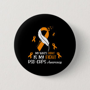 Badge Rond 5 Cm Le combat de ma femme est mon combat Rsd Crps sens