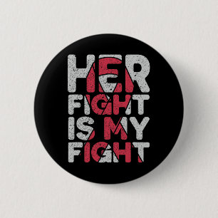 Badge Rond 5 Cm Le combat est mon support de cerveau de combat Ane