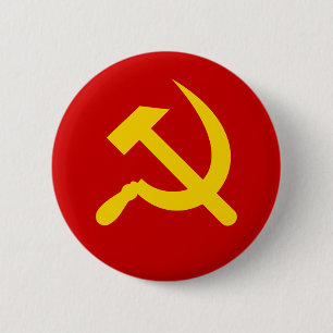 Badge Rond 5 Cm Le communisme marteau et faucille