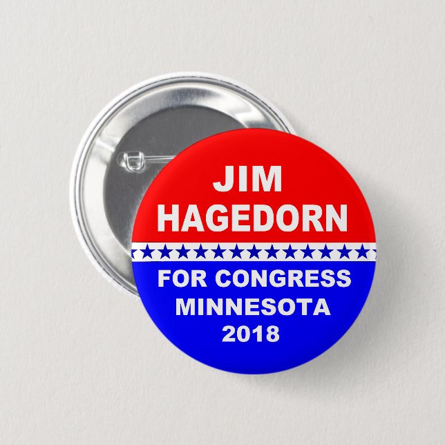 Badge Rond 5 Cm Le congrès 2018 de JIM Hagedorn Minnesota (Devant & derrière)
