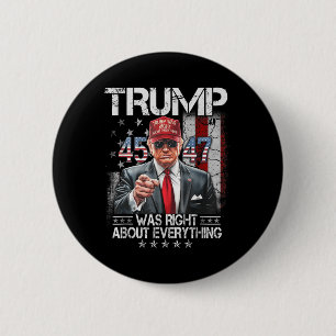 Badge Rond 5 Cm Le cool Trump Avait Raison De Tout Ce Qui Concerne