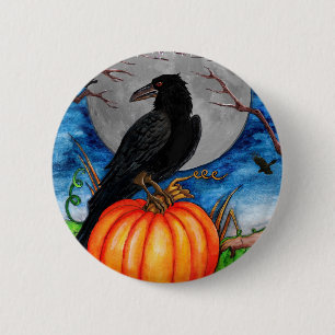 Badge Rond 5 Cm Le Corbeau