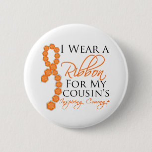 Badge Rond 5 Cm Le courage de inspiration du cousin - leucémie