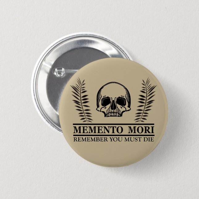 Badge Rond 5 Cm Le crâne Memento mori (Devant & derrière)
