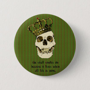 Badge Rond 5 Cm Le crâne sourit dessus