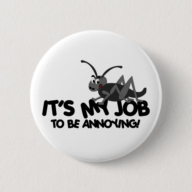 Badge Rond 5 Cm Le cricket agaçant (Devant)