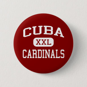 Badge Rond 5 Cm Le Cuba - cardinaux - aîné - Cuba l'Illinois