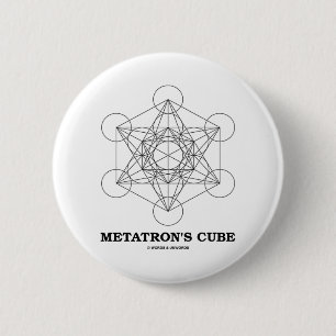 Badge Rond 5 Cm Le cube de Metatron (la géométrie sacrée)