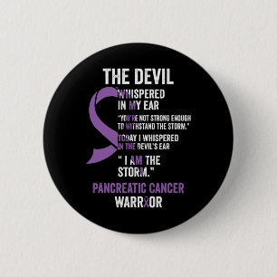 Badge Rond 5 Cm Le Devil- Pancréatique Cancer Sensibilisation Rib
