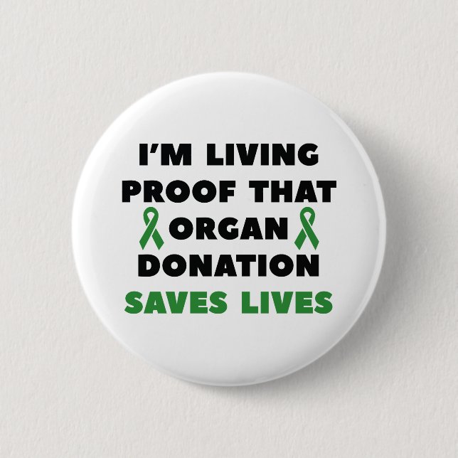 Badge Rond 5 Cm Le don d'organes sauve des vies (Devant)