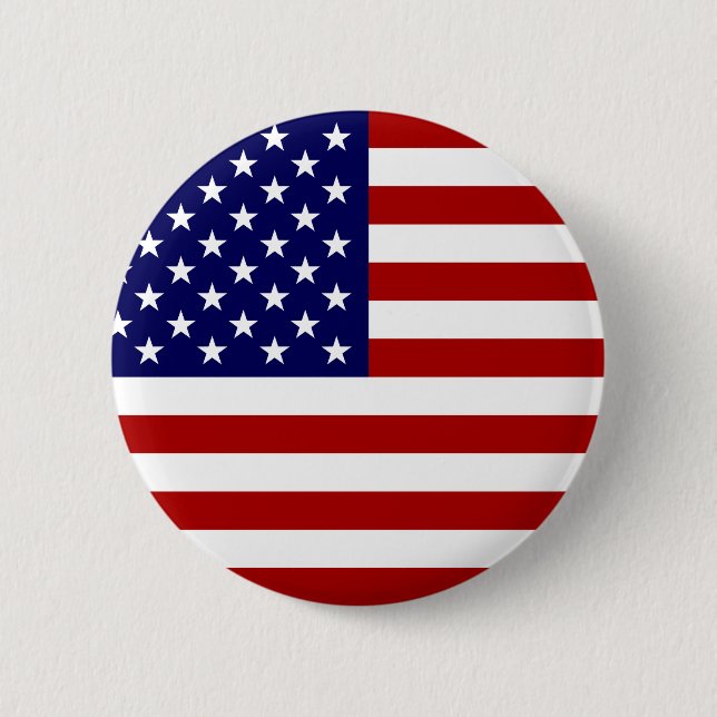 Badge Rond 5 Cm Le drapeau américain (Devant)