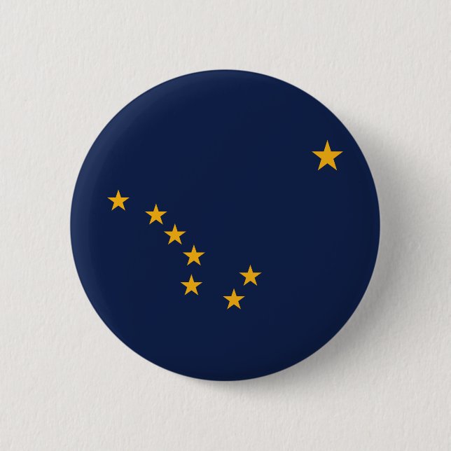 Badge Rond 5 Cm Le drapeau de l'Alaska (Devant)