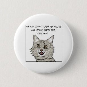 Badge Rond 5 Cm Le faux miaule bouton