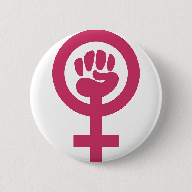 Badge Rond 5 Cm Le féminisme pour la victoire (Devant)