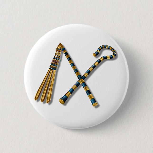 Badge Rond 5 Cm Le fléau et l'escroc de Tutankhamun (Devant)