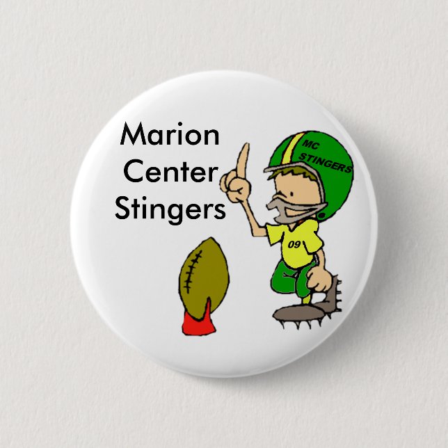 Badge Rond 5 Cm Le football central de Marion (Devant)