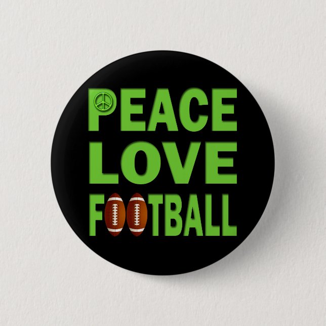 BADGE ROND 5 CM LE FOOTBALL D'AMOUR DE PAIX (Devant)